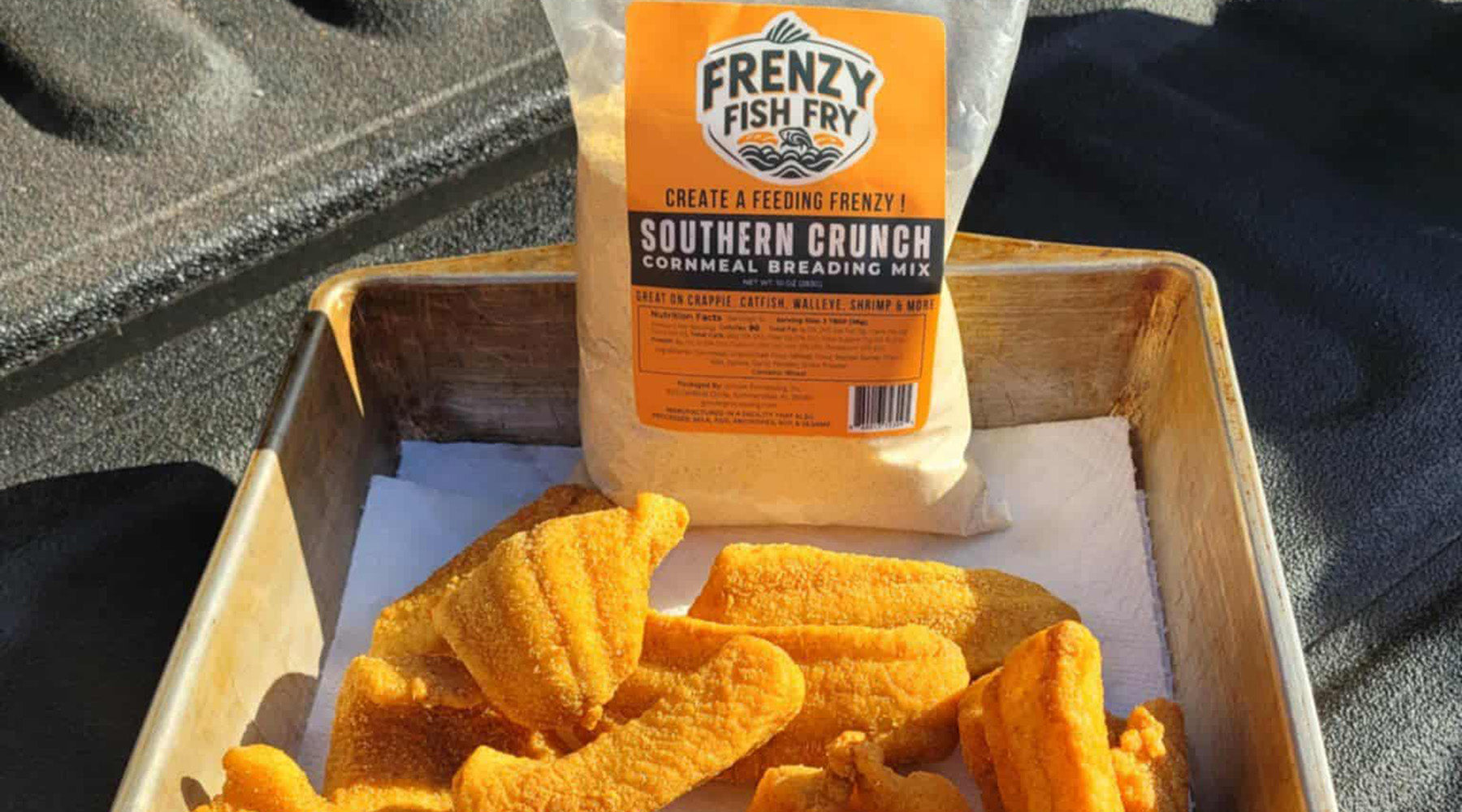 Southern Crunch Fried Walleye – Frenzy Fish Fry Mix Cornmeal Breading